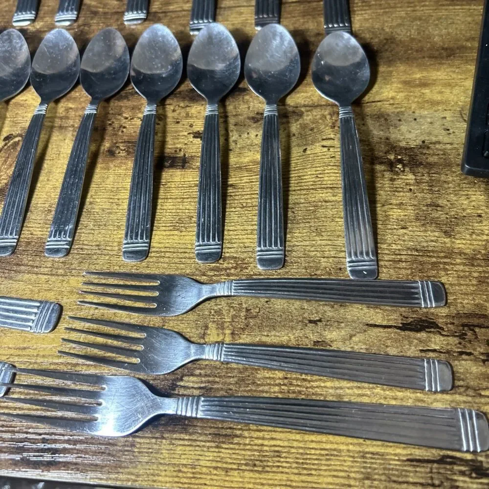 Royal Household Stainless Steel Flatware Discontinued Lot of 31 Vintage Malaysia